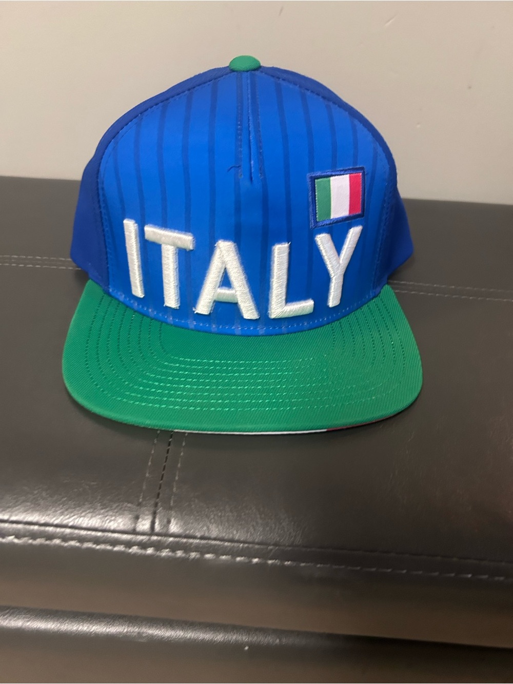Italy Kids Snapback Cap in Blue and Green